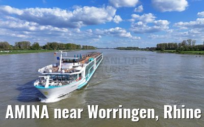 AMINA near Worringen, Rhine river 10.04.2024