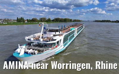 AMINA near Worringen, Rhine river 10.04.2024