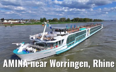 AMINA near Worringen, Rhine river 10.04.2024