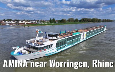 AMINA near Worringen, Rhine river 10.04.2024