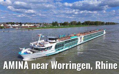AMINA near Worringen, Rhine river 10.04.2024