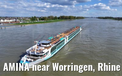 AMINA near Worringen, Rhine river 10.04.2024