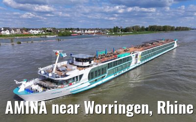 AMINA near Worringen, Rhine river 10.04.2024