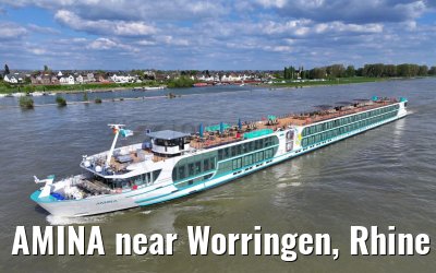 AMINA near Worringen, Rhine river 10.04.2024