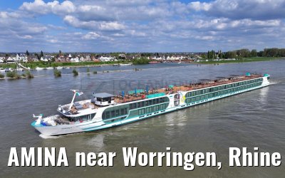 AMINA near Worringen, Rhine river 10.04.2024