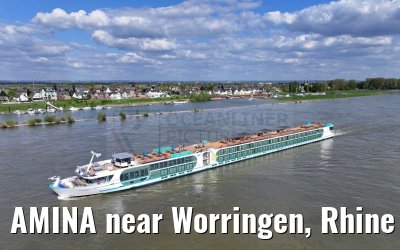 AMINA near Worringen, Rhine river 10.04.2024