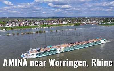 AMINA near Worringen, Rhine river 10.04.2024