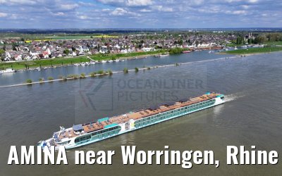 AMINA near Worringen, Rhine river 10.04.2024