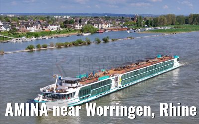 AMINA near Worringen, Rhine river 10.04.2024