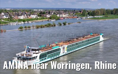 AMINA near Worringen, Rhine river 10.04.2024