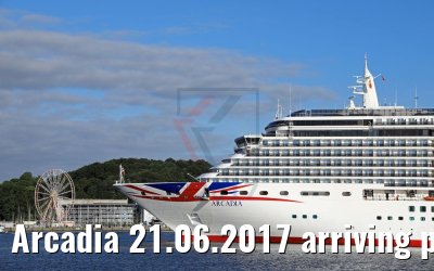 Arcadia 21.06.2017 arriving port of Kiel