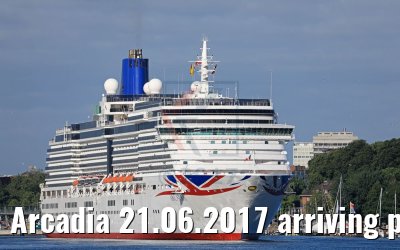 Arcadia 21.06.2017 arriving port of Kiel