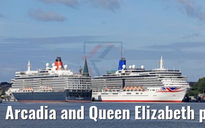 Arcadia and Queen Elizabeth port of Kiel 21.06.2017
