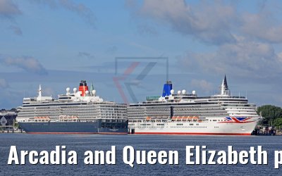 Arcadia and Queen Elizabeth port of Kiel 21.06.2017