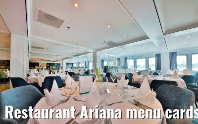 Restaurant Ariana menu cards 11.05.2023