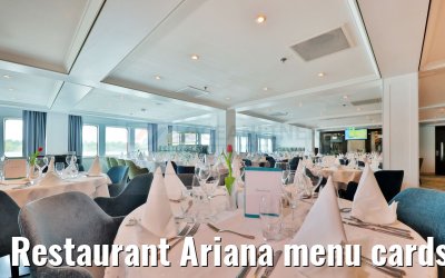 Restaurant Ariana menu cards 11.05.2023