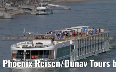 Phoenix Reisen/Dunav Tours brand new ARIANA on the first journey from Koblenz to Rudesheim - March 22, 2012