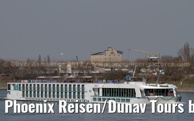 Phoenix Reisen/Dunav Tours brand new ARIANA on the first journey from Koblenz to Rudesheim - March 22, 2012