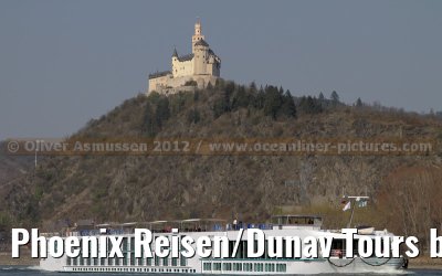 Phoenix Reisen/Dunav Tours brand new ARIANA on the first journey from Koblenz to Rudesheim - March 22, 2012