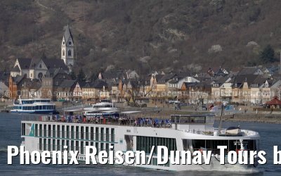 Phoenix Reisen/Dunav Tours brand new ARIANA on the first journey from Koblenz to Rudesheim - March 22, 2012