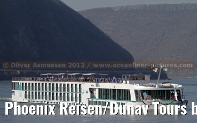 Phoenix Reisen/Dunav Tours brand new ARIANA on the first journey from Koblenz to Rudesheim - March 22, 2012