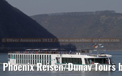 Phoenix Reisen/Dunav Tours brand new ARIANA on the first journey from Koblenz to Rudesheim - March 22, 2012