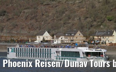 Phoenix Reisen/Dunav Tours brand new ARIANA on the first journey from Koblenz to Rudesheim - March 22, 2012