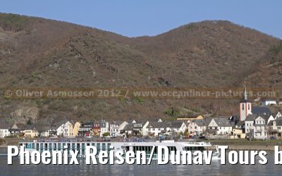 Phoenix Reisen/Dunav Tours brand new ARIANA on the first journey from Koblenz to Rudesheim - March 22, 2012