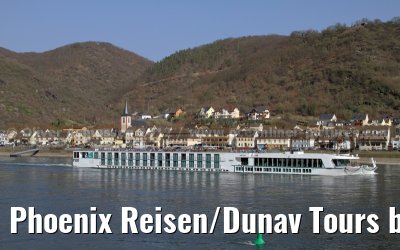 Phoenix Reisen/Dunav Tours brand new ARIANA on the first journey from Koblenz to Rudesheim - March 22, 2012
