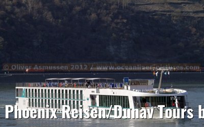 Phoenix Reisen/Dunav Tours brand new ARIANA on the first journey from Koblenz to Rudesheim - March 22, 2012