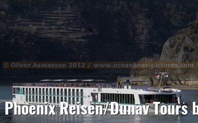 Phoenix Reisen/Dunav Tours brand new ARIANA on the first journey from Koblenz to Rudesheim - March 22, 2012