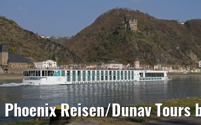 Phoenix Reisen/Dunav Tours brand new ARIANA on the first journey from Koblenz to Rudesheim - March 22, 2012