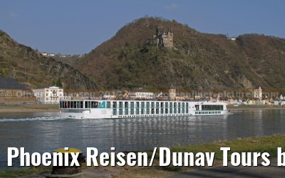 Phoenix Reisen/Dunav Tours brand new ARIANA on the first journey from Koblenz to Rudesheim - March 22, 2012