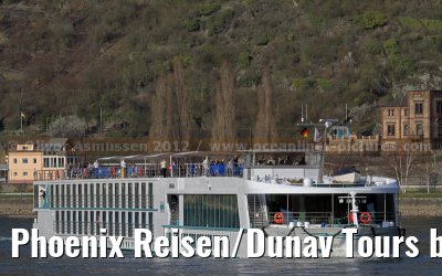 Phoenix Reisen/Dunav Tours brand new ARIANA on the first journey from Koblenz to Rudesheim - March 22, 2012