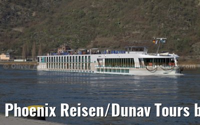 Phoenix Reisen/Dunav Tours brand new ARIANA on the first journey from Koblenz to Rudesheim - March 22, 2012
