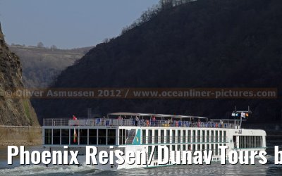 Phoenix Reisen/Dunav Tours brand new ARIANA on the first journey from Koblenz to Rudesheim - March 22, 2012