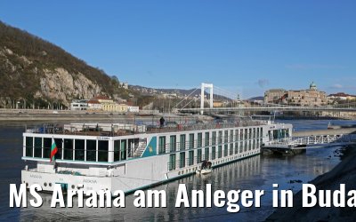 MS Ariana am Anleger in Budapest 01.04.2015