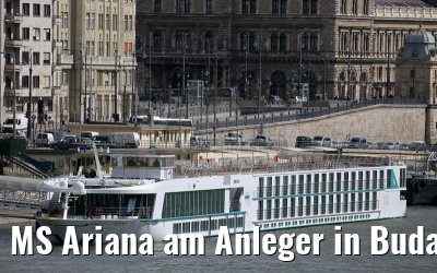 MS Ariana am Anleger in Budapest 01.04.2015