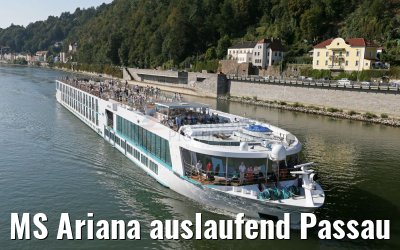 MS Ariana auslaufend Passau 10.09.2016