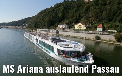 MS Ariana auslaufend Passau 10.09.2016