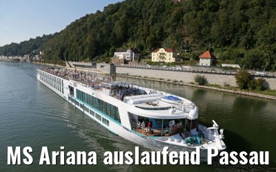 MS Ariana auslaufend Passau 10.09.2016