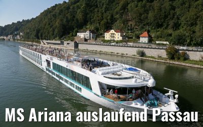 MS Ariana auslaufend Passau 10.09.2016