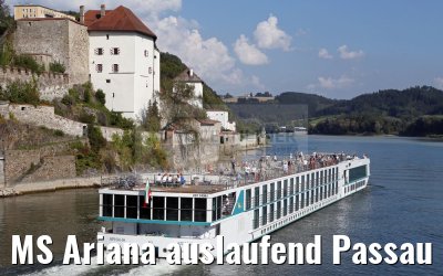 MS Ariana auslaufend Passau 10.09.2016