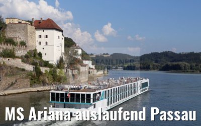 MS Ariana auslaufend Passau 10.09.2016