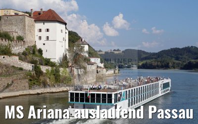 MS Ariana auslaufend Passau 10.09.2016