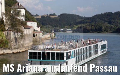 MS Ariana auslaufend Passau 10.09.2016
