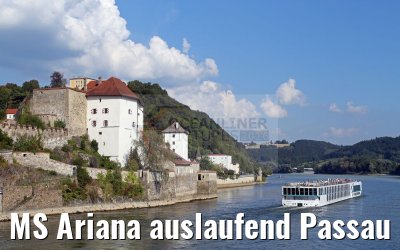 MS Ariana auslaufend Passau 10.09.2016
