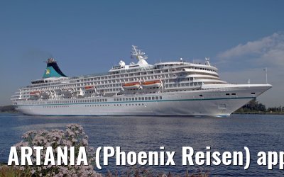 ARTANIA (Phoenix Reisen) approaching Amsterdam - September 09, 2012