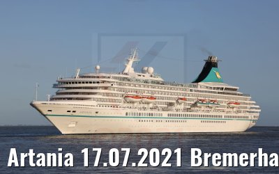 Artania 17.07.2021 Bremerhaven Ankunft