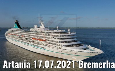 Artania 17.07.2021 Bremerhaven Ankunft